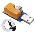 USB Watchdog Card Double Relay Unattended Automatic Restart Blue Screen Crash Timer Reboot for 24H Mining Server Gaming – Durable Build, Easy to Use Default Title