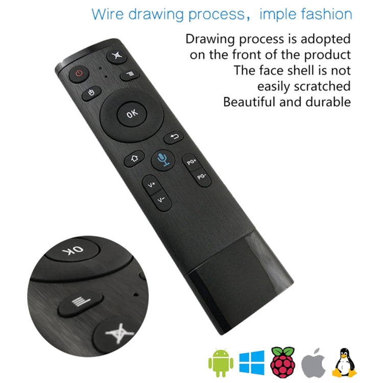 Q5 2.4G RF 3D Brushed Fashion Sense Universal Voice Version Air Mouse Remote Controller