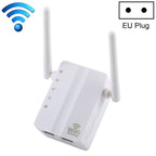 300Mbps Wireless-N Range Extender WiFi Repeater Signal Booster Network Router with 2 External Antenna, EU Plug, 2 External Antenna (White), 2 External Antenna (Black) – Durable Build, Easy to Use