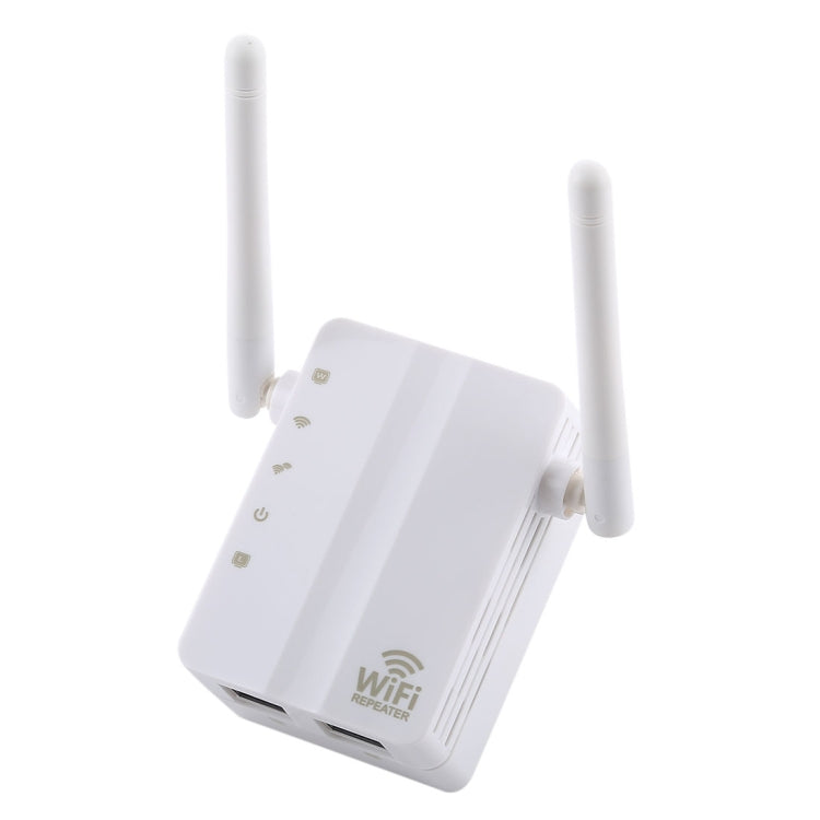 300Mbps Wireless-N Range Extender WiFi Repeater Signal Booster Network Router with 2 External Antenna, EU Plug, 2 External Antenna (White), 2 External Antenna (Black) – Durable Build, Easy to Use
