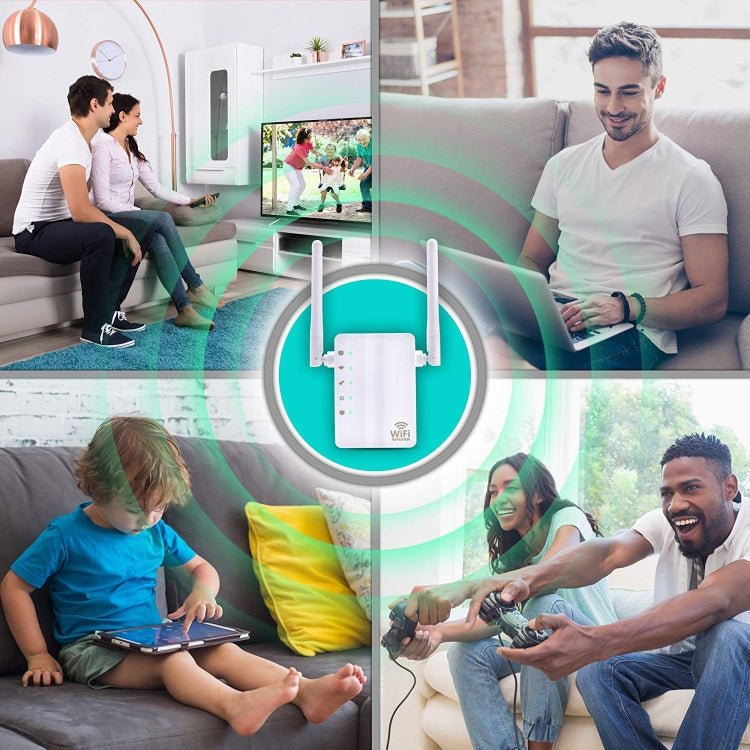 300Mbps Wireless-N Range Extender WiFi Repeater Signal Booster Network Router with 2 External Antenna, EU Plug, 2 External Antenna (White), 2 External Antenna (Black) – Durable Build, Easy to Use