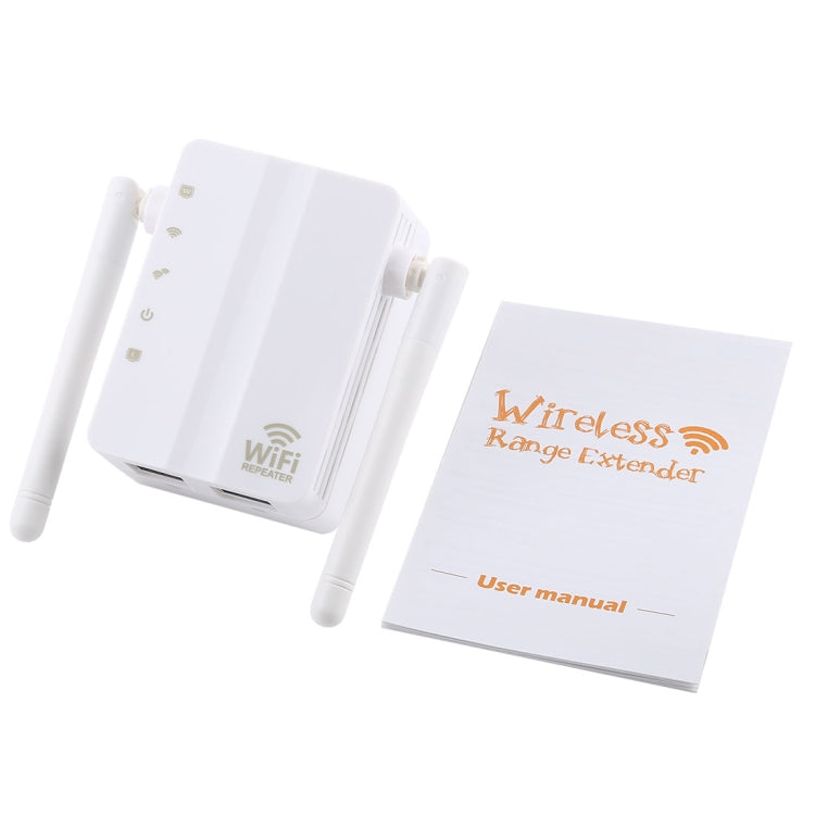 300Mbps Wireless-N Range Extender WiFi Repeater Signal Booster Network Router with 2 External Antenna, EU Plug, 2 External Antenna (White), 2 External Antenna (Black) – Durable Build, Easy to Use