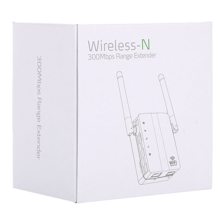 300Mbps Wireless-N Range Extender WiFi Repeater Signal Booster Network Router with 2 External Antenna, EU Plug, 2 External Antenna (White), 2 External Antenna (Black) – Durable Build, Easy to Use