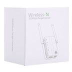 300Mbps Wireless-N Range Extender WiFi Repeater Signal Booster Network Router with 2 External Antenna, EU Plug, 2 External Antenna (White), 2 External Antenna (Black) – Durable Build, Easy to Use