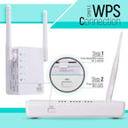 300Mbps Wireless-N Range Extender WiFi Repeater Signal Booster Network Router with 2 External Antenna, EU Plug, 2 External Antenna (White), 2 External Antenna (Black) – Durable Build, Easy to Use