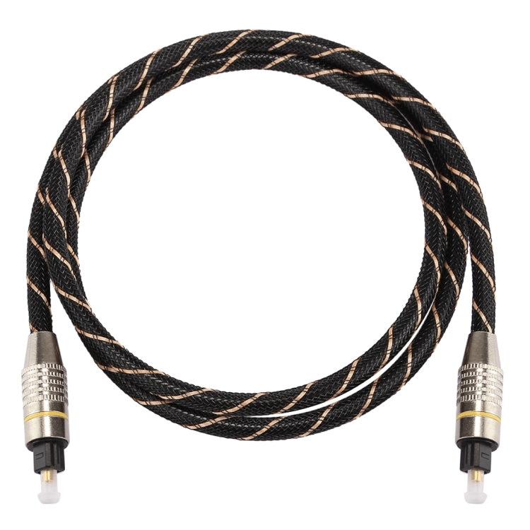 1m OD6.0mm Gold Plated Metal Head Woven Net Line Toslink Male to Male Digital Optical Audio Cable, Length: 1m – Non-slip