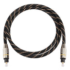 1m OD6.0mm Gold Plated Metal Head Woven Net Line Toslink Male to Male Digital Optical Audio Cable, Length: 1m – Non-slip