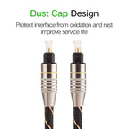 10m OD6.0mm Gold Plated Metal Head Woven Net Line Toslink Male to Male Digital Optical Audio Cable, Length: 10m – Non-slip