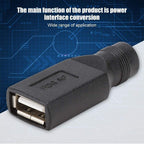 USB Female to 5.5 x 2.1mm Female Plug Adapter Connector, USB Female to 5.5 x 2.1mm – Durable Build, Easy to Use