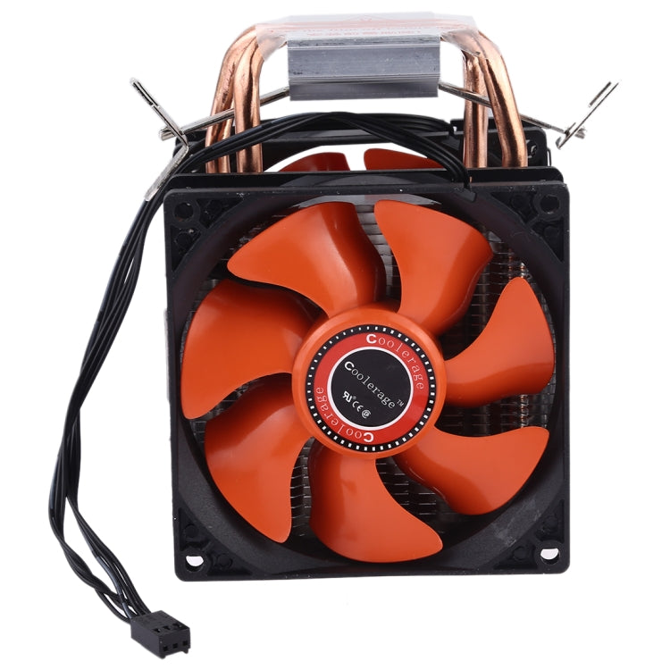 CoolAge AMD CPU Heatsink Hydraulic Bearing Cooling Fan Double Cooling Fan 3 Pin for Intel LGA775 115X AM2 AM3 AM4 FM1 FM2 1366 – Durable Build, Easy to Use
