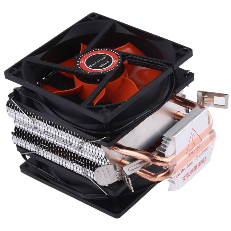 CoolAge AMD CPU Heatsink Hydraulic Bearing Cooling Fan Double Cooling Fan 3 Pin for Intel LGA775 115X AM2 AM3 AM4 FM1 FM2 1366 – Durable Build, Easy to Use