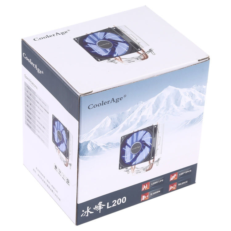CoolAge AMD CPU Heatsink Hydraulic Bearing Cooling Fan Double Cooling Fan 3 Pin for Intel LGA775 115X AM2 AM3 AM4 FM1 FM2 1366 – Durable Build, Easy to Use