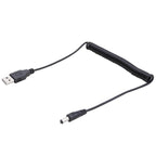 1.5m USB to DC 5.5mm Power Spring Coiled Cable, AM to DC 5.5mm, Length: 1.5m – Durable Build, Easy to Use