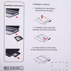 Universal 9 / 9.5mm SATA3 Hard Disk Drive HDD Caddy Adapter Bay Bracket for Notebook – Durable Build, Easy to Use