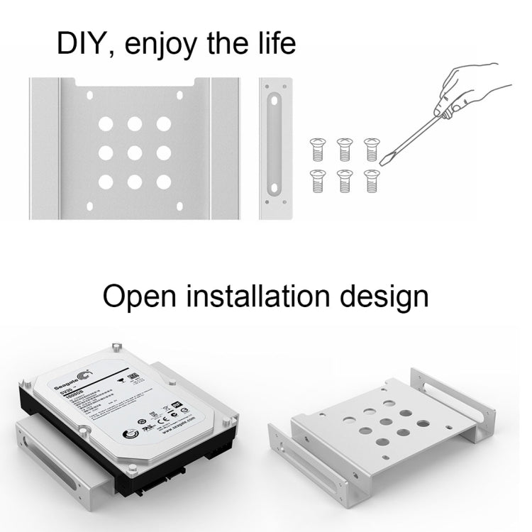 ORICO AC52535-1S 2.5 & 3.5 inch SSD Solid State Rack Aluminum Hard Drive Caddy – Aluminum Alloy