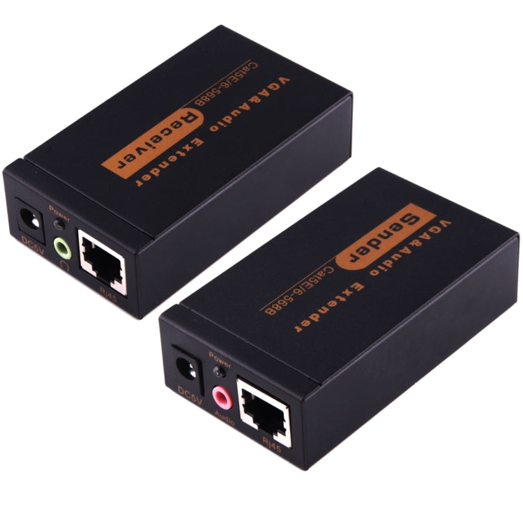 VGA & Audio Extender 1920x1440 HD 100m Cat5e / 6-568B Network Cable Sender Receiver Adapter, Transmission Distance: 100m – Durable Build, Easy to Use