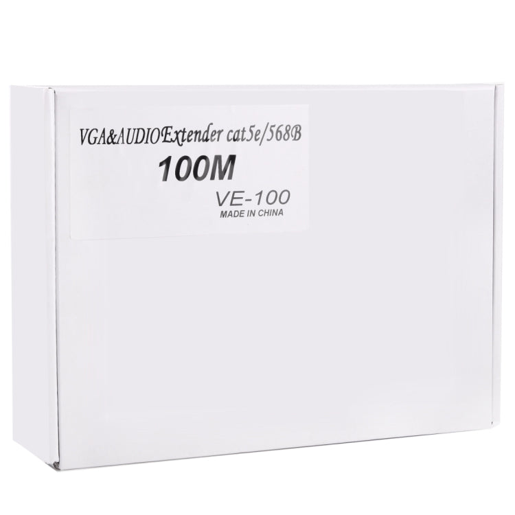 VGA & Audio Extender 1920x1440 HD 100m Cat5e / 6-568B Network Cable Sender Receiver Adapter, Transmission Distance: 100m – Durable Build, Easy to Use
