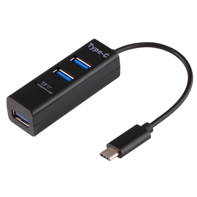 2 in 1 USB 3.1 USB-C / Type-C to USB 2.0 COMBO 3 Ports HUB + TF Card Reader, 3 Ports USB+TF Card – Durable Build, Easy to Use 3 Ports USB+TF Card Black