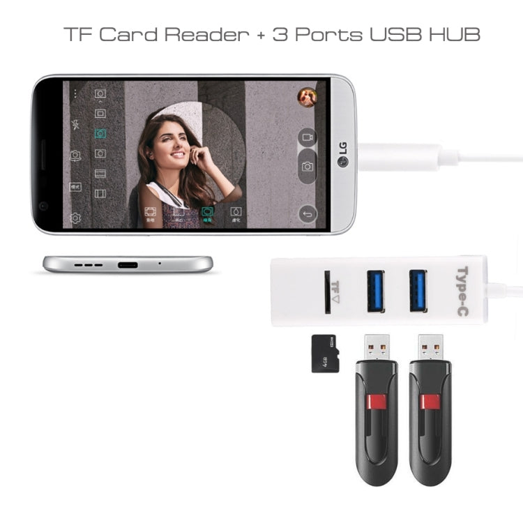 2 in 1 USB 3.1 USB-C / Type-C to USB 2.0 COMBO 3 Ports HUB + TF Card Reader, 3 Ports USB+TF Card – Durable Build, Easy to Use