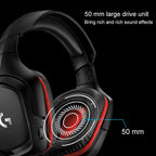 Logitech G331 Dolby 7.1 Surround Sound Stereo Folding Noise Reduction Competition Gaming Headset, G331 – Leather