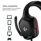 Logitech G331 Dolby 7.1 Surround Sound Stereo Folding Noise Reduction Competition Gaming Headset, G331 – Leather