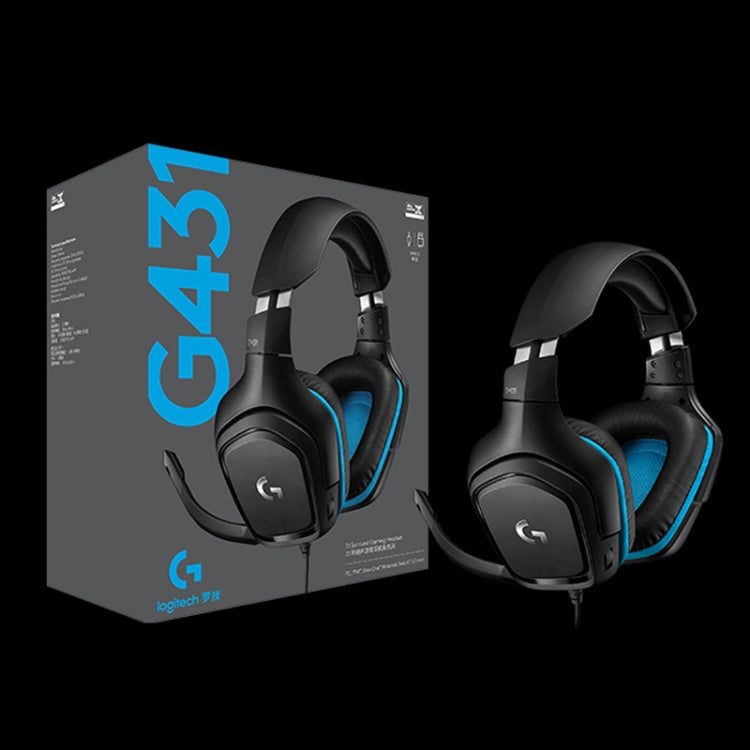 Logitech G431 Dolby 7.1 Surround Sound Stereo Folding Noise Reduction Competition Gaming Headset, G431 – Leather