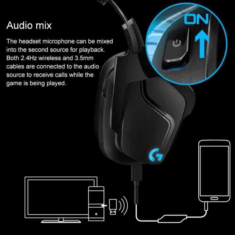 Logitech G933S Wireless Wired Dual-mode EarphoneDolby 7.1 Stereo Noise Reduction Competition Gaming Headset, G933S – Durable Build, Easy to Use