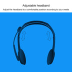 Logitech H110 Dual 3.5mm Audio Plugs Stereo Headset, H110 – TPU