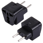 WD-9C Portable US UK Plug to EU Plug Adapter Power Socket Travel Converter, EU Plug EU Plug