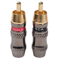 REXLIS TR026 2 PCS RCA Male Plug Audio Jack Gold Plated Adapter for DIY Audio Cable & Video cable, RCA Male – Durable Build, Easy to Use RCA Male