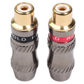 REXLIS TR026-1 2 PCS RCA Female Plug Audio Jack Gold Plated Adapter for DIY Audio Cable & Video cable, RCA Female – Durable Build, Easy to Use RCA Female