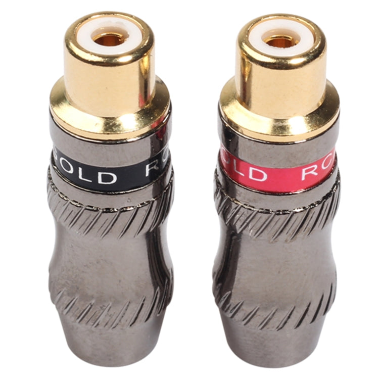 REXLIS TR026-1 2 PCS RCA Female Plug Audio Jack Gold Plated Adapter for DIY Audio Cable & Video cable, RCA Female – Durable Build, Easy to Use RCA Female