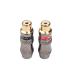 REXLIS TR026-1 2 PCS RCA Female Plug Audio Jack Gold Plated Adapter for DIY Audio Cable & Video cable, RCA Female – Durable Build, Easy to Use