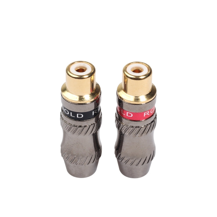 REXLIS TR026-1 2 PCS RCA Female Plug Audio Jack Gold Plated Adapter for DIY Audio Cable & Video cable, RCA Female – Durable Build, Easy to Use