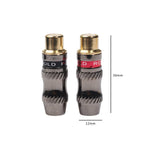 REXLIS TR026-1 2 PCS RCA Female Plug Audio Jack Gold Plated Adapter for DIY Audio Cable & Video cable, RCA Female – Durable Build, Easy to Use