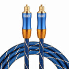 EMK LSYJ-A 1.5m OD6.0mm Gold Plated Metal Head Toslink Male to Male Digital Optical Audio Cable, Length: 1.5m – Durable Build, Easy to Use Length: 1.5m