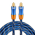 EMK LSYJ-A 2m OD6.0mm Gold Plated Metal Head Toslink Male to Male Digital Optical Audio Cable, Length: 2m – Durable Build, Easy to Use Length: 2m