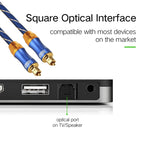 EMK LSYJ-A 2m OD6.0mm Gold Plated Metal Head Toslink Male to Male Digital Optical Audio Cable, Length: 2m – Durable Build, Easy to Use