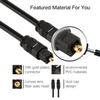 EMK 1.5m OD4.0mm Toslink Male to Male Digital Optical Audio Cable, Length: 1.5m – Non-slip