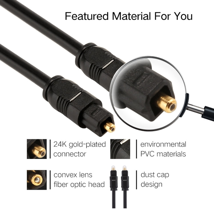 EMK 1.5m OD4.0mm Toslink Male to Male Digital Optical Audio Cable, Length: 1.5m – Non-slip