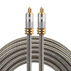 EMK YL-A 3m OD8.0mm Gold Plated Metal Head Toslink Male to Male Digital Optical Audio Cable, Length: 3m – Non-slip Length: 3m