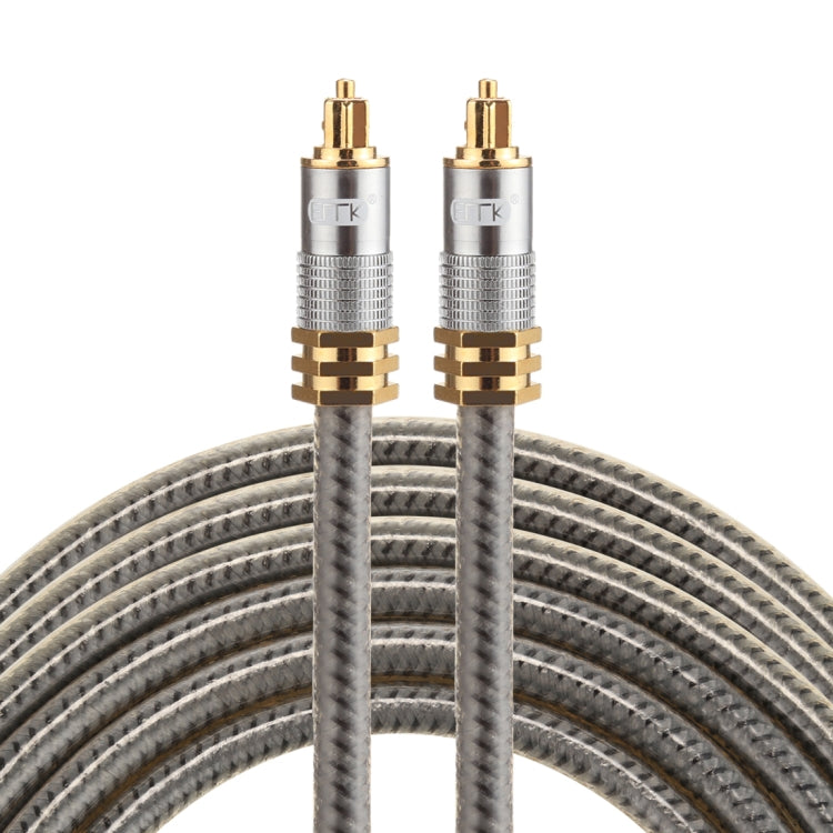 EMK YL-A 3m OD8.0mm Gold Plated Metal Head Toslink Male to Male Digital Optical Audio Cable, Length: 3m – Non-slip Length: 3m
