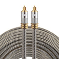 EMK YL-A 20m OD8.0mm Gold Plated Metal Head Toslink Male to Male Digital Optical Audio Cable, Length: 20m – Non-slip Length: 20m