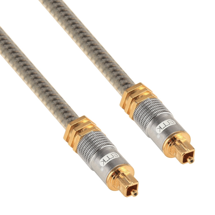 EMK YL-A 20m OD8.0mm Gold Plated Metal Head Toslink Male to Male Digital Optical Audio Cable, Length: 20m – Non-slip