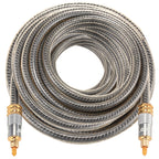 EMK YL-A 20m OD8.0mm Gold Plated Metal Head Toslink Male to Male Digital Optical Audio Cable, Length: 20m – Non-slip