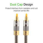 EMK YL-A 20m OD8.0mm Gold Plated Metal Head Toslink Male to Male Digital Optical Audio Cable, Length: 20m – Non-slip
