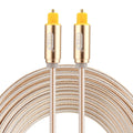 EMK 3m OD4.0mm Gold Plated Metal Head Woven Line Toslink Male to Male Digital Optical Audio Cable, Length: 3m – Non-slip Length: 3m Gold