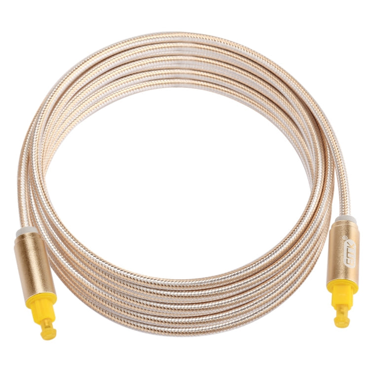 EMK 3m OD4.0mm Gold Plated Metal Head Woven Line Toslink Male to Male Digital Optical Audio Cable, Length: 3m – Non-slip