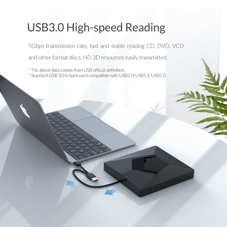 ORICO DVD-XD007 Portable USB 3.0 Interface External CD DVD Optical Drive CD/DVD-RW Recorder – Durable Build, Easy to Use