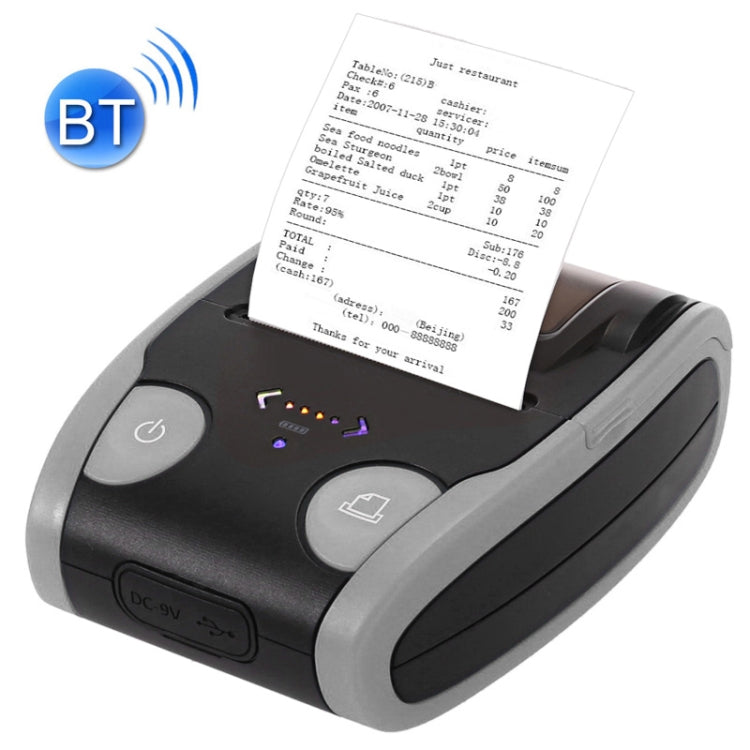 QS-5806 Portable 58mm Bluetooth POS Receipt Thermal Printer, QS-5806-E, QS-5806-H – Bluetooth QS-5806-H Grey